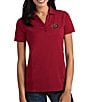 Color:Arizona Diamondbacks Cardinal Red - Image 1 - Women's MLB Tribute Short-Sleeve Polo Shirt