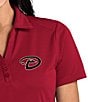 Color:Arizona Diamondbacks Cardinal Red - Image 2 - Women's MLB Tribute Short-Sleeve Polo Shirt