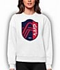 Color:St Louis City SC White - Image 1 - Women's MLS Western Conference Crew Large Logo Sweatshirt