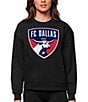 Color:FC Dallas Black - Image 1 - Women's MLS Western Conference Crew Large Logo Sweatshirt