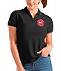 Color:Atlanta Hawks Black - Image 1 - Women's NBA Eastern Conference Affluent Short-Sleeve Polo Shirt