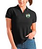 Color:Boston Celtics Black - Image 1 - Women's NBA Eastern Conference Affluent Short-Sleeve Polo Shirt