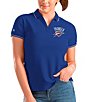 Color:Oklahoma City Thunder Dark Royal - Image 1 - Women's NBA Western Conference Affluent Short-Sleeve Polo Shirt