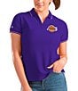 Color:LA Lakers Dark Purple - Image 1 - Women's NBA Western Conference Affluent Short-Sleeve Polo Shirt