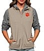 Color:Clemson Tigers Oatmeal - Image 1 - Women's NCAA ACC Mock Neck Course Vest