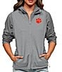 Color:Clemson Tigers Grey - Image 1 - Women's NCAA ACC Mock Neck Course Vest