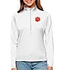 Color:Clemson Tigers White - Image 1 - Women's NCAA ACC Tribute Pullover