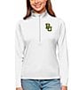 Color:Baylor Bears White - Image 1 - Women's NCAA Big 12 Tribute Quarter Zip Pullover