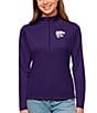 Color:Kansas State Wildcats Dark Purple - Image 1 - Women's NCAA Big 12 Tribute Quarter Zip Pullover