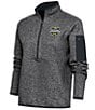 Color:Smoke Heather - Image 1 - Women's NCAA Michigan Wolverines 2023 National Champions Fortune Quarter-Zip Pullover