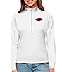 Color:Arkansas Razorbacks White - Image 1 - Women's NCAA SEC Tribute Quarter Zip Pullover