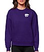 Color:Kansas State Wildcats Dark Purple - Image 1 - Women's NCAA Crew Neck Long Sleeve Sweatshirt