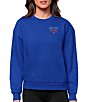 Color:SMU Mustangs Dark Royal - Image 1 - Women's NCAA Crew Neck Long Sleeve Sweatshirt