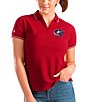 Color:Columbus Blue Jackets Dark Red/White - Image 1 - Women's NHL Eastern Conference Affluent Short-Sleeve Polo Shirt