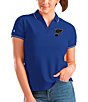 Color:St Louis Blues Dark Royal/White - Image 1 - Women's NHL Western Conference Affluent Short-Sleeve Polo Shirt