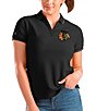 Color:Chicago Blackhawks Black/Silver - Image 1 - Women's NHL Western Conference Affluent Short-Sleeve Polo Shirt