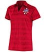 Color:Dark Red - Image 1 - Women's Super Bowl LVIII Kansas City Chiefs Champions Compass Short Sleeve Polo Shirt