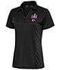 Color:Smoke - Image 1 - Women's Super Bowl LVIII Kansas City Chiefs Champions Tribute Short Sleeve Polo Shirt