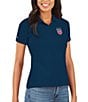 Color:Navy - Image 1 - Women's USA Soccer Legacy Pique Short-Sleeve Polo Shirt