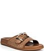Antonio Melani Abilene Raffia Buckled Flat Sandals - Image 1