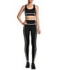 Color:Black - Image 3 - Active Action High Waisted Contrast Trim 28-Inch Coordinating Leggings