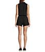 Antonio Melani Active Collared Romper, Color:Black - Image 2