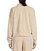 Antonio Melani Active Coordinating Half Zip Knit Sweatshirt, Color:Sand - Image 2