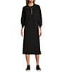 Antonio Melani Active Crew Neck Sleeveless Midi Sweater Dress, Color:Black - Image 3