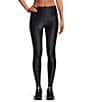 Color:Black - Image 1 - Active Coated Shine Gleam Coordinating High Waisted 28#double; Leggings