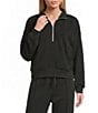 Antonio Melani Active Tencel Stand Collar Quarter Zip Long Sleeve Coordinating Sweatshirt - Image 1