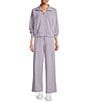 Antonio Melani Active Half Zip Sweatshirt, Color:Lavender - Image 3