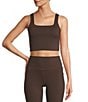 Antonio Melani Active In Motion Square Neck Tank, Color:Chocolate - Image 1