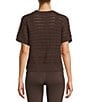Antonio Melani Active Knit Crew Neck Short Sleeve Pullover, Color:Chocolate - Image 2