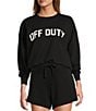 Antonio Melani Active Off Duty Crew Neck Long Sleeve Sweatshirt, Color:Black - Image 1