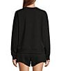 Antonio Melani Active Off Duty Crew Neck Long Sleeve Sweatshirt, Color:Black - Image 2