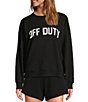 Antonio Melani Active Off Duty Crew Neck Long Sleeve Sweatshirt, Color:Black - Image 3