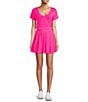 Color:Bright Pink - Image 3 - Active Perfect Swing Pleated Tennis High Rise Mini Skirt