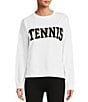 Antonio Melani Active Pullover French Terry Tennis Sweatshirt, Color:Ivory - Image 1