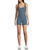 Antonio Melani Active Reformer Scoop Neck Sleeveless Moisture Wicking Mini Onesie, Color:Slate Blue - Image 1