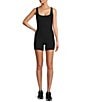 Antonio Melani Active Reformer Scoop Neck Sleeveless Moisture Wicking Mini Onesie, Color:Black - Image 1