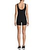 Antonio Melani Active Reformer Scoop Neck Sleeveless Moisture Wicking Mini Onesie, Color:Black - Image 2