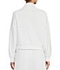 Antonio Melani Active Sanctuary Stand Collar Quarter Zip Pullover Cropped Jacket, Color:White - Image 2