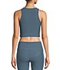 Color:Slate Blue - Image 2 - Active Studio Ribbed Longline Coordinating Sports Bra