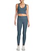 Color:Slate Blue - Image 3 - Active Studio Ribbed Longline Coordinating Sports Bra