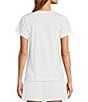 Color:White - Image 2 - Active Tennis Moisture Wicking Relaxed Crew Neck Short Sleeve Shirt