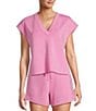 Antonio Melani Active V-Neck Tank, Color:Pink - Image 1