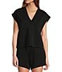 Antonio Melani Active V-Neck Tank, Color:Black - Image 1