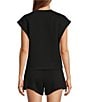 Antonio Melani Active V-Neck Tank, Color:Black - Image 2
