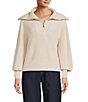 Antonio Melani Active Wool Blend Knit Platter Collar Long Sleeve Quarter Zip Pullover - Image 1