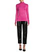 Color:Bright Pink - Image 3 - Aela Turtleneck Sweater